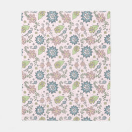 Flores del invierno en manta rosada