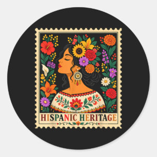 Flores del Mes de la Herencia Hispana Sello Latino