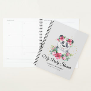Flores del planificador de Baby Shower Boho Panda