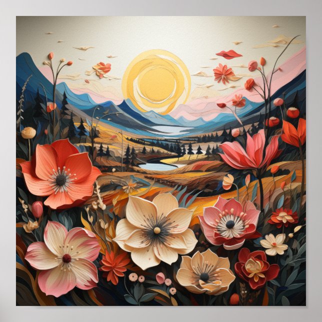 Flores del valle dorado: arte de la naturaleza oní (Frente)