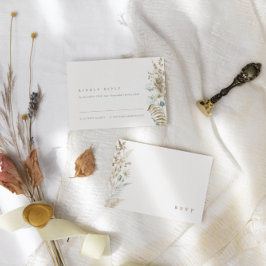 Flores Elegantes de Acuarela Tarjeta de RSVP de Hi