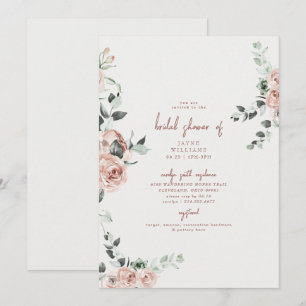 Flores elegantes en la invitación a la ducha nupci