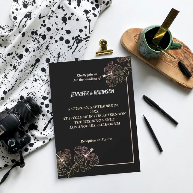 Flores elegantes Invitación a la boda pétal (Subido por el creador)