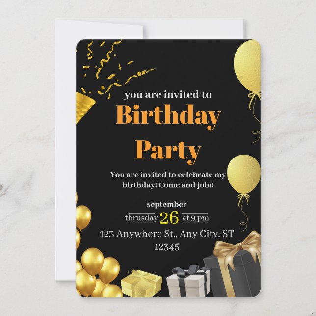 Flores Elegantes: Tarjeta de Cumpleaños Minimalist (Anverso)