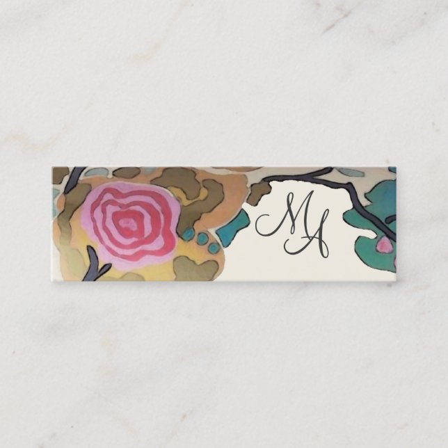 Flores en acuarelas ~ Tarjetas de llamadas / negoc (Anverso)