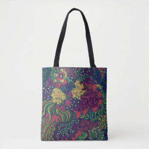 Flores en bolsa de tote en flor