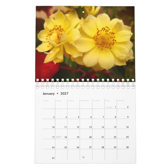 Flores en calendario de la floración 2012 (Jan 2027)