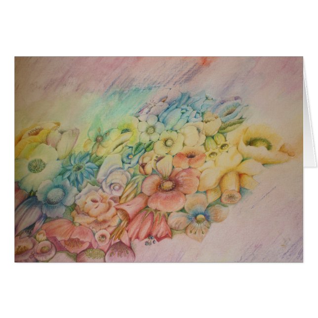 Flores en colores pastel (Anverso (Horizontal))