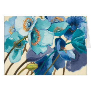 Flores en diversas sombras de púrpura y de azul