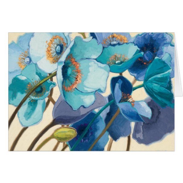 Flores en diversas sombras de púrpura y de azul (Anverso (Horizontal))