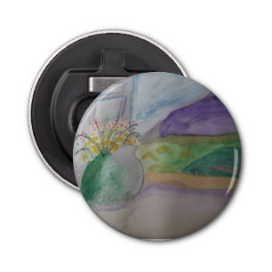 Flores En El Abridor De Botella De Viento