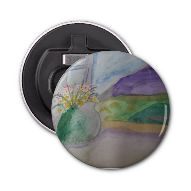 Flores En El Abridor De Botella De Viento (Anverso)