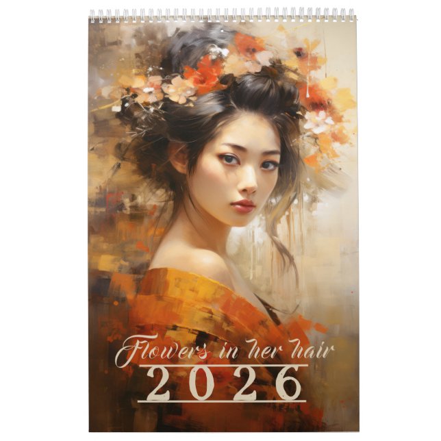 Flores en el calendario de su cabello 2026 (Tapa)