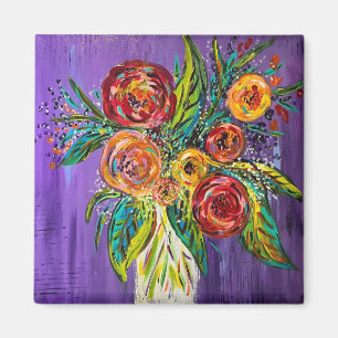 Flores en el imán Vase