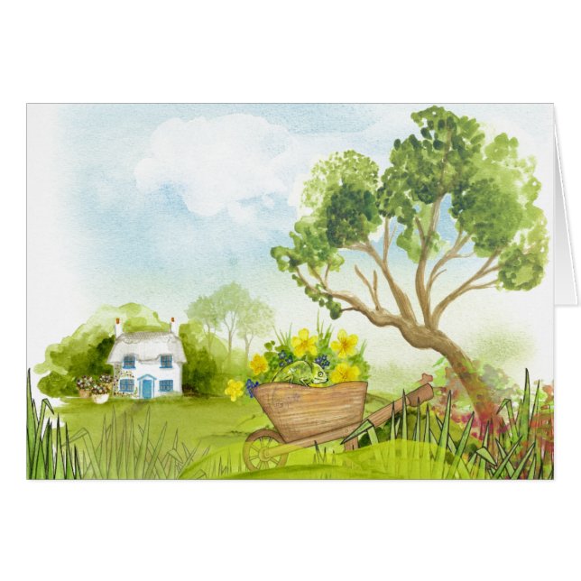 Flores en el paisaje de las ruedas (Anverso (Horizontal))