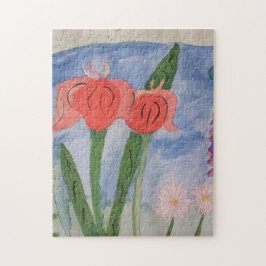 Flores En El Rompecabezas Del Lago Jigsaw