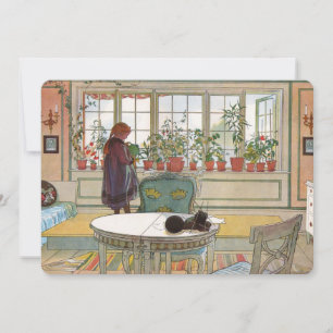 Flores en el Windowsill por Carl Larsson