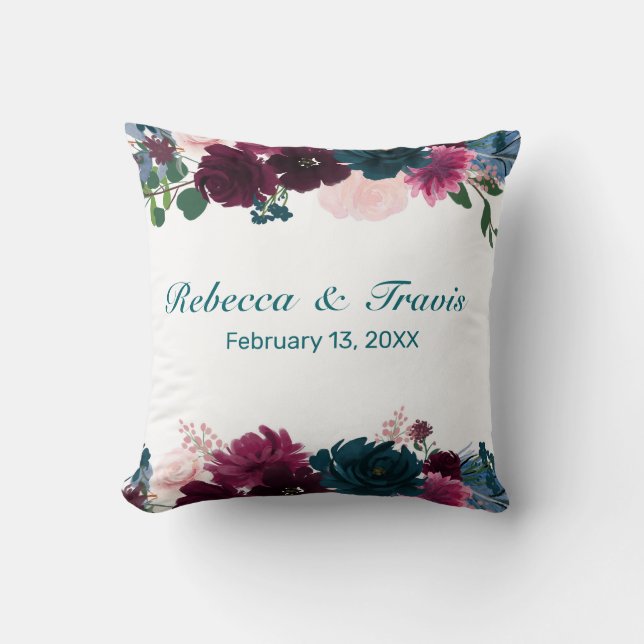 Flores en Flor - Almohada Cuadrada (Anverso)