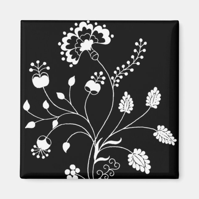 Flores en imán blanco (Frente)