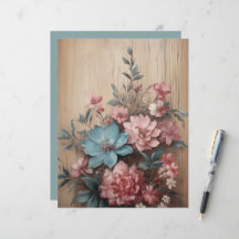 Flores en la decoración de la tarjeta de puntos de