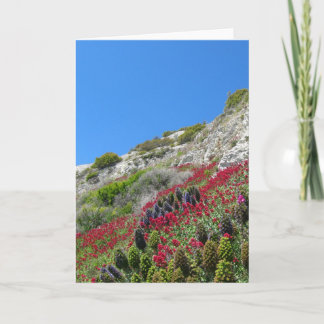 Flores en la tarjeta de felicitación de Hill