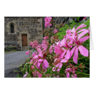 Flores en la tarjeta de la manera