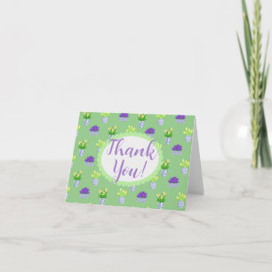 Flores en las ollas de Chinoiserie con tarjetas pl