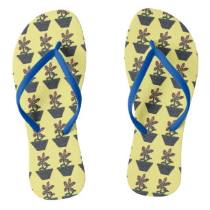 Flores en mosaico en macetas Chanclas personalizad