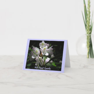 Flores en tarjeta de condolencia