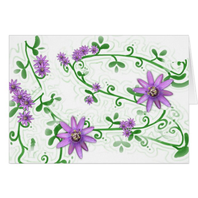 Flores en tarjeta de las vides (Anverso (Horizontal))