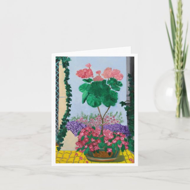 Flores en tarjeta de nota de Berlín (Anverso)