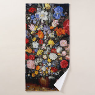 Flores en un barco de madera, Jan Brueghel el anci