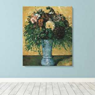 Flores en un jarrón azul por Paul Cezanne Arte Vin