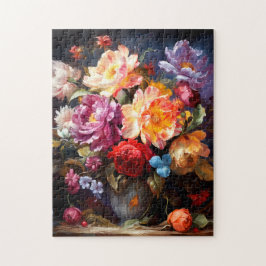 Flores en un rompecabezas