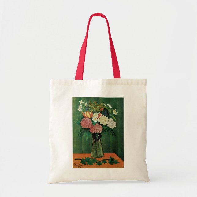 Flores en una bolsa verde (Frente)