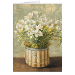 Flores en una caja del gorra