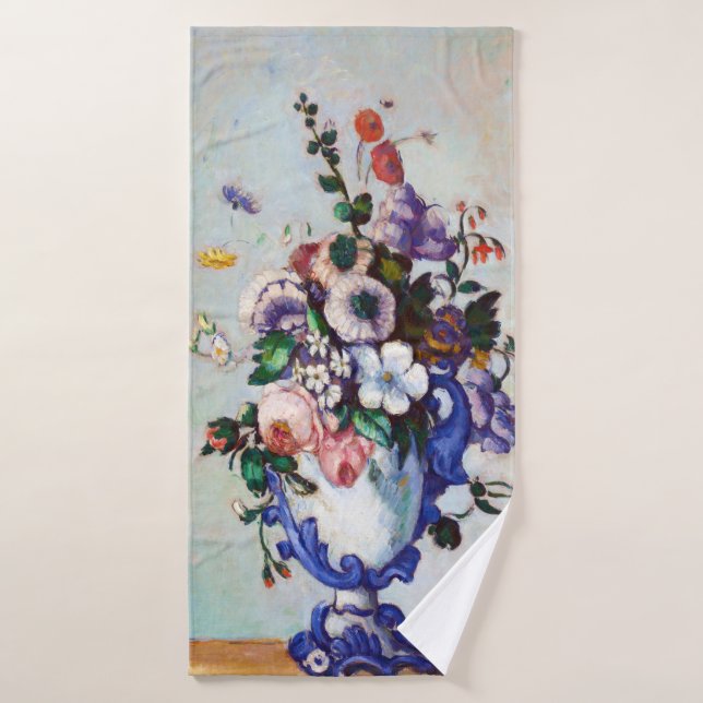 Flores en una verja de Rococo, Paul Cezanne (Toalla de baño)