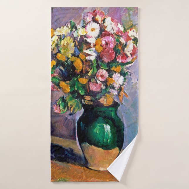 Flores en Vase, Cezanne (Toalla de baño)