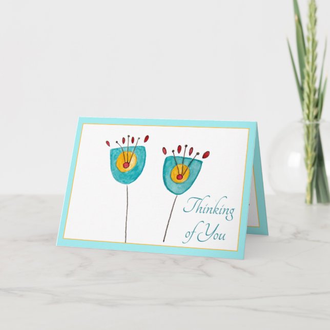 Flores endebles pensando en tu tarjeta (Anverso)