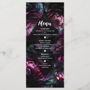 Flores Enérgicas y Temperamentales Menú de Boda Fl
