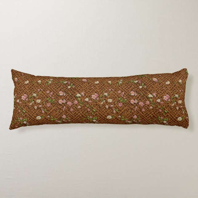 "Flores entrelazadas: diseño floral de almohada co (Anverso)