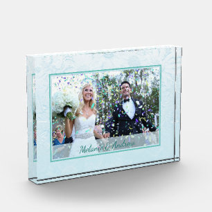 Flores escarchadas de invierno foto personalizada
