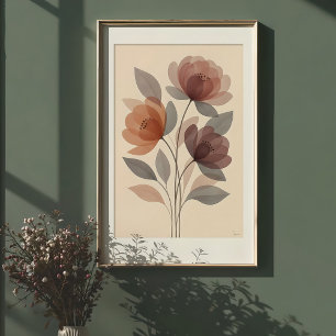 Flores Etéreas: Impresión Floral de Acuarela Suave