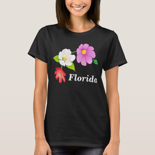 Flores exóticas bonitas de las camisetas lindas (Anverso)