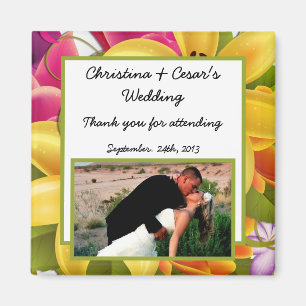 Flores exóticas hawaianas de imán de Invitación de