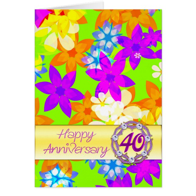 Flores fabulosas 40 años para un par (Frente)