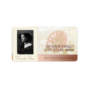 Flores Familia de fotos marco Gracias Etiqueta