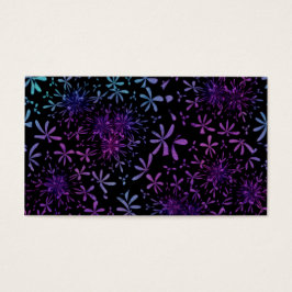 Flores florales de color púrpura de Aqua Retro