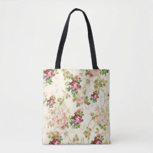 flores florales de la bolsa de tote
