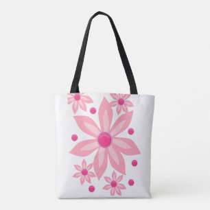 flores florales de la bolsa de tote